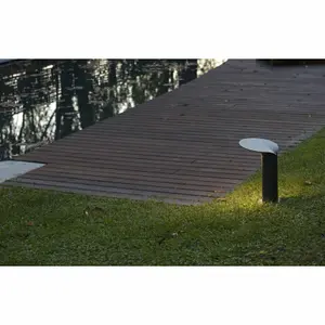 Luminosa Lotus Outdoor LED Dark Grey Bollard Pedestal Lamp 18W 3000K IP65