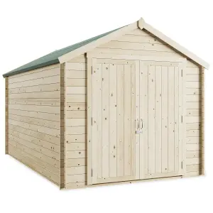 BillyOh Pro Apex Log Cabin Wooden Shed - W2.5m x D4.0m (8 x 13ft) - 28mm Thickness