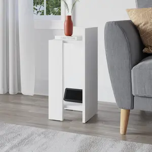 Lochlan Modern Compact Nightstand Bedside Table 25 x 27 x 60cm  Bedroom Furniture White / Right Orientation