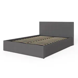 GFW Side Lift Ottoman Bed 120cm Small Double Grey