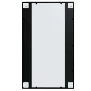 vidaXL Wall Mirror Black 100x60 cm Metal