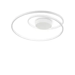 Luminosa Oz LED Decorative Swirl Integrated LED Semi Flush Light White, 3000K