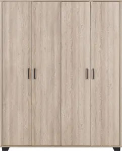 Oliver 4 Door Wardrobe Light Oak Effect