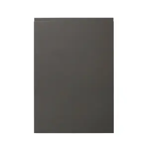 GoodHome Garcinia Integrated handle Gloss anthracite Tall appliance Cabinet door (W)600mm (H)867mm (T)19mm