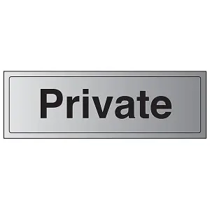 Private - General Workplace Door Sign - Rigid Plastic - 300x100mm (x3)