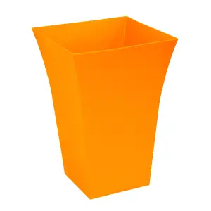 simpa 2PC Orange Large Milano Plastic Planters.