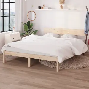 vidaXL Bed Frame Solid Wood Pine 120x200 cm