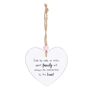 Something Different Family Is... Heart Hanging Sentiment Sign White (One Size)