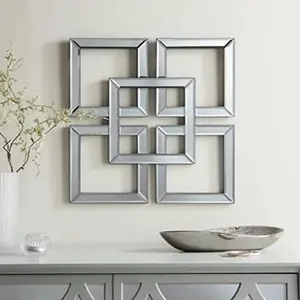 Geo Mirror 5 Square Style Art Decor Decorative Mirror 30cm 3x