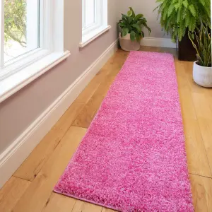 Soft Value Barbie Pink Shaggy Runner Rug 60x230cm