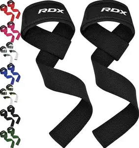 RDX Weight Lifting Straps Deadlifting Powerlifting, 5mm Neoprene Wrist Support, Anti Slip 60cm Hand Bar Grip, Heavy Duty Bodybuilding Weightlifting