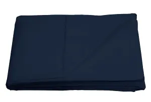 Sleepdown Fitted Sheet Navy Soft Easy Care Polycotton Bed Linen Bedsheet Bedding Single