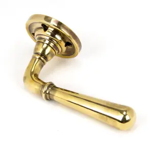 From The Anvil Aged Brass Newbury Lever on Rose Set - Unsprung