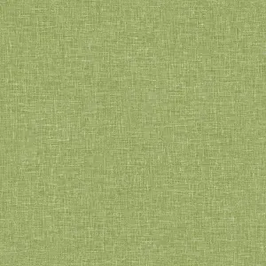 Arthouse Linen Texture Moss Green Wallpaper