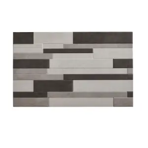 Colours Cimenti Grey Matt Patterned Wood effect Ceramic Wall Tile Sample