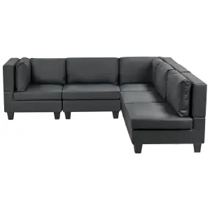 Corner Sofa UNSTAD Black Left Hand