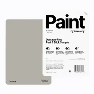 Hemway French Grey Exterior Matt Acrylic Paint A5 Peel and Stick Sample Swatch  Emulsion Outdoor Wood, Masonry, Shed, Fence