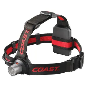 Coast Single Mode LED Head Torch Dual colour Single mode Water Resistant HL4 Headlamp Without Batteries