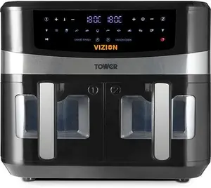 Tower Vortx Vizion 9L Dual Basket Air Fryer | Robert Dyas