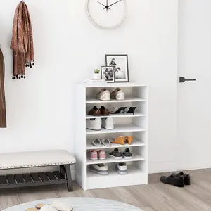 Berkfield Shoe Cabinet White 60x35x92 cm Engineered Wood