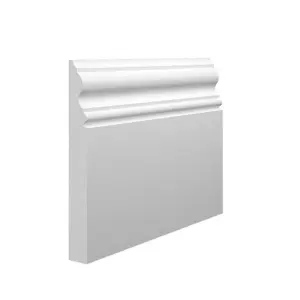 Skirting World 330 MDF Skirting Board - 195mm x 18mm x 4200mm, Primed, No Rebate