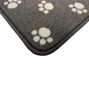 Flooring Grey Pawprints Door mat, 60cm x 40cm