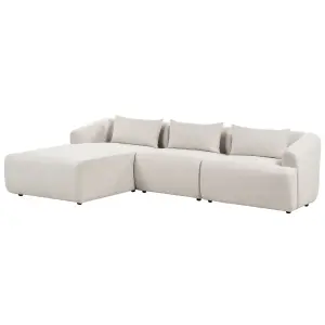 Corner Sofa SVANSELE Light Beige Fabric Right Hand