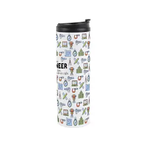 Engineer Travel Mug - Novelty Trades Gift Stainless Steel Vacuum-Sealed Double-Walled Hot/Cold Drinks Travel Flask