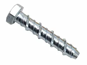 MasonMate Heavy Duty Hex Concrete Screwbolts - Pack of 50 M10 x 60mm Fasteners for Secure Anchoring