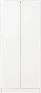 Malvern 2 Door Wardrobe in White Finish Hanging Rail and Shelf