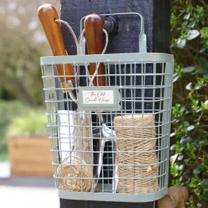 Sage Green Garden Storage Tools Basket