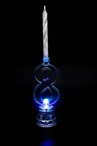 Shatchi Birthday Candle Number 8 Flashing Colour Changing with 4 Candle Cake Decoration