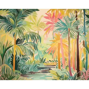 Origin Murals Pretty Palms - Emerald Green Matt Smooth Paste the Wall Mural 350cm wide x 280cm high