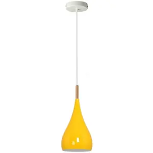 Byrd 1 - Light White Single Pendant Yellow