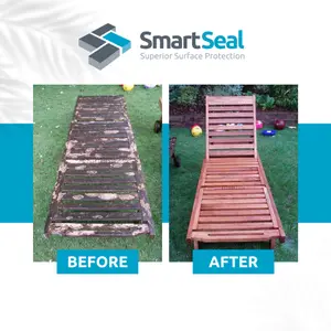 Smartseal Decking Cleaner, Fast Acting Deck Cleaner, Removes Moss, Lichen, Green Algae, Dirt and Black Spot, 3 x 5L