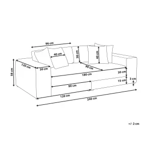 Beliani Modern 3 Seater Sofa Brown GLORVIKA