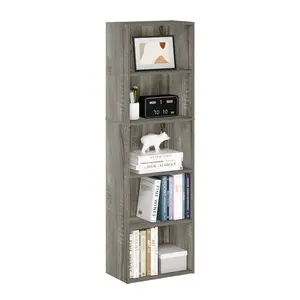 Aliesha Open Shelf Bookcase French Oak / 132.1cm H x 40.1cm W x 23.9cm D