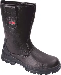 Black Rigger Boots Fur Lined - Steel Toe & Midsole By Blackrock - Black - 9