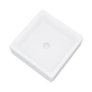 Nes Home 385mm Square Counter Top Basin Cloakroom Bathroom Sink