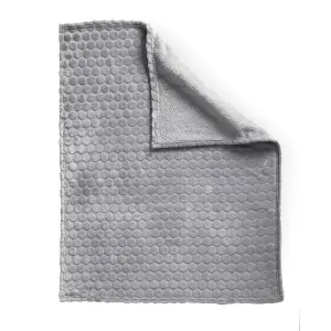 Clair de Lune Grey Marshmallow Pram Blanket 90 x 70cm