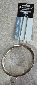 Buckingham Stainless Steel Fine Mesh Conical Strainer Sieve for Baking Rust Free  Dishwasher Safe (14cm)