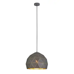 Luminosa Modern Hanging Pendant Graphite, Gold, Champagne 1 Light , E27