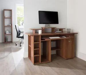 San Diego Computer Desk in Walnut Look