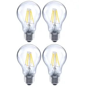 3.4W LED Omni Filament GLS Bulb: 470lm, Warm White 2700K, Non Dimmable: 4 Pack