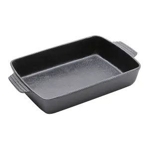 Black Rectangular Cast Iron Baking Pan