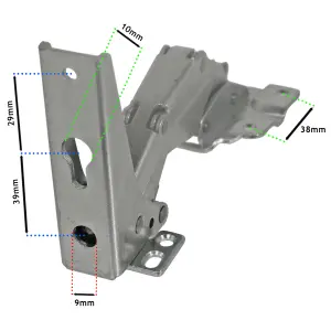 SPARES2GO Integrated Door Hinge Pair compatible with Whirlpool Fridge Freezer 3362 3363 5.0 41,5