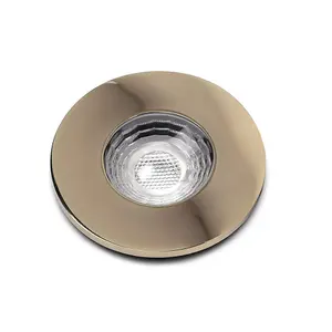 4 PACK - Polished Brass GU10  Fire Rated Downlight - IP65 - SE Home