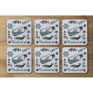 Square 6 Piece Coaster Set (Set of 6)