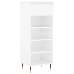 Berkfield Shoe Cabinet White 40x36x105 cm Engineered Wood