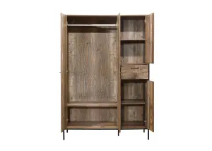 Birlea Urban 4 Door Wardrobe Rustic